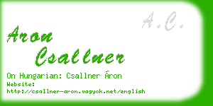 aron csallner business card
